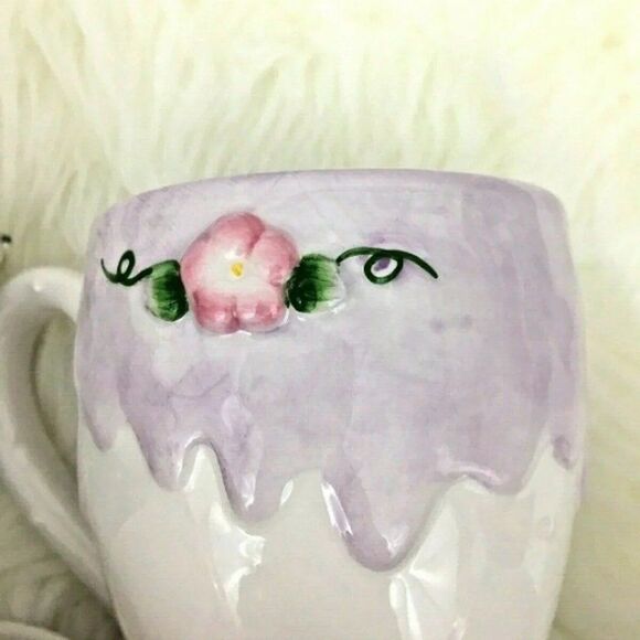 Rare 2004 AVON Birthday Gift Collection Celebration Mugs Set of 4 Pretty Pastel - Picture 5 of 7